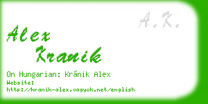 alex kranik business card